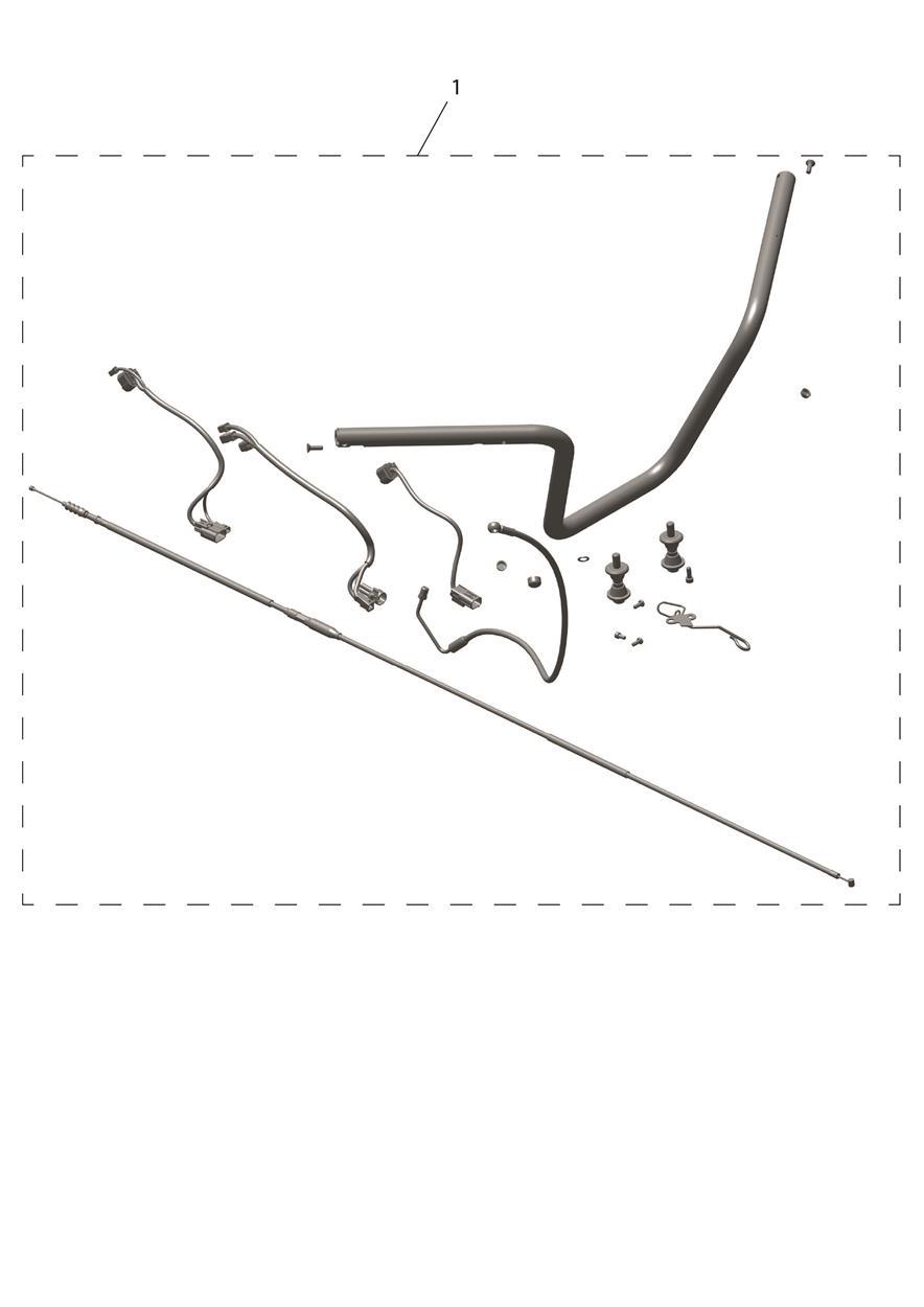 High Handlebar Kit, Black exploded diagram