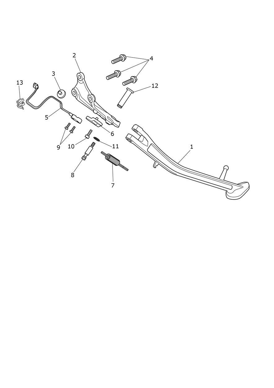 Sidestand exploded diagram