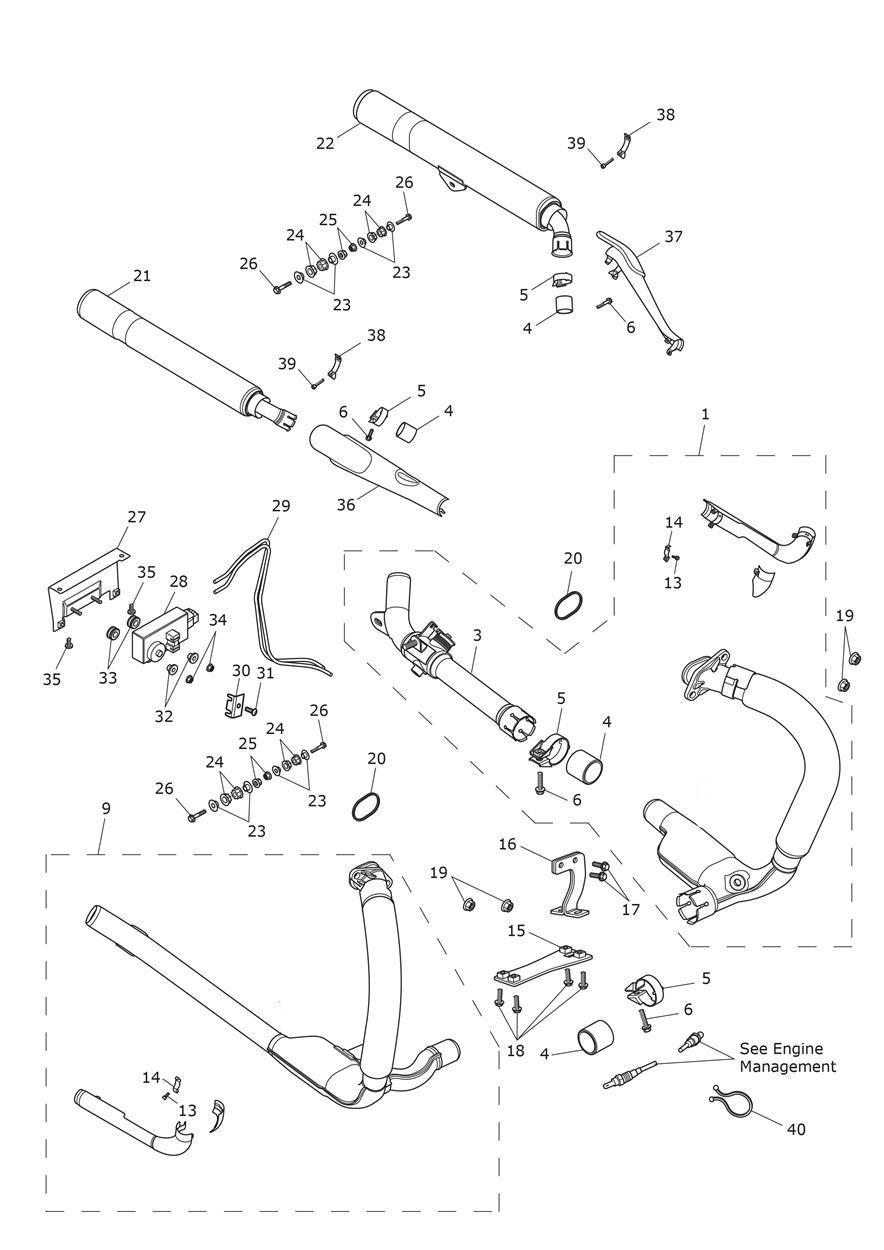 Exhaust System exploded diagram