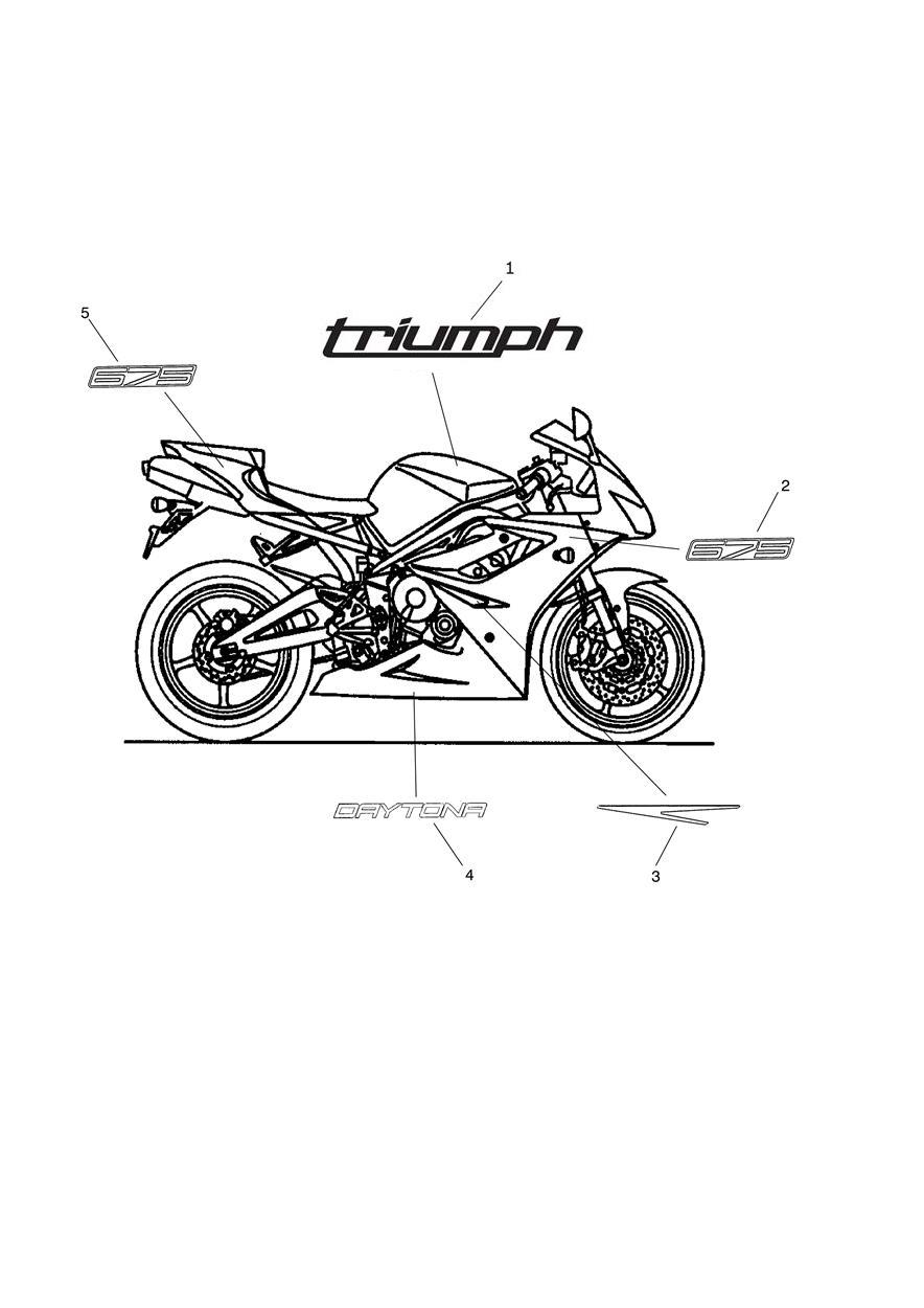 Bodywork Decals; (Except 540615 & 540625) exploded diagram