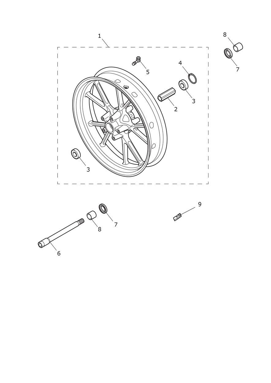 Front Wheel exploded diagram