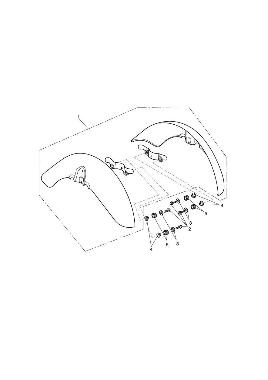 Front Mudguard exploded diagram