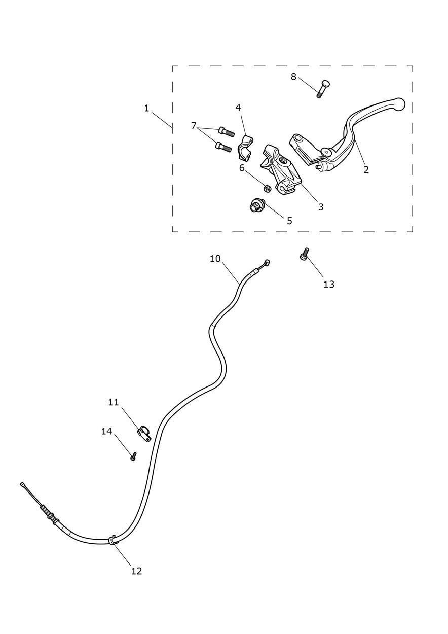 Clutch Controls exploded diagram