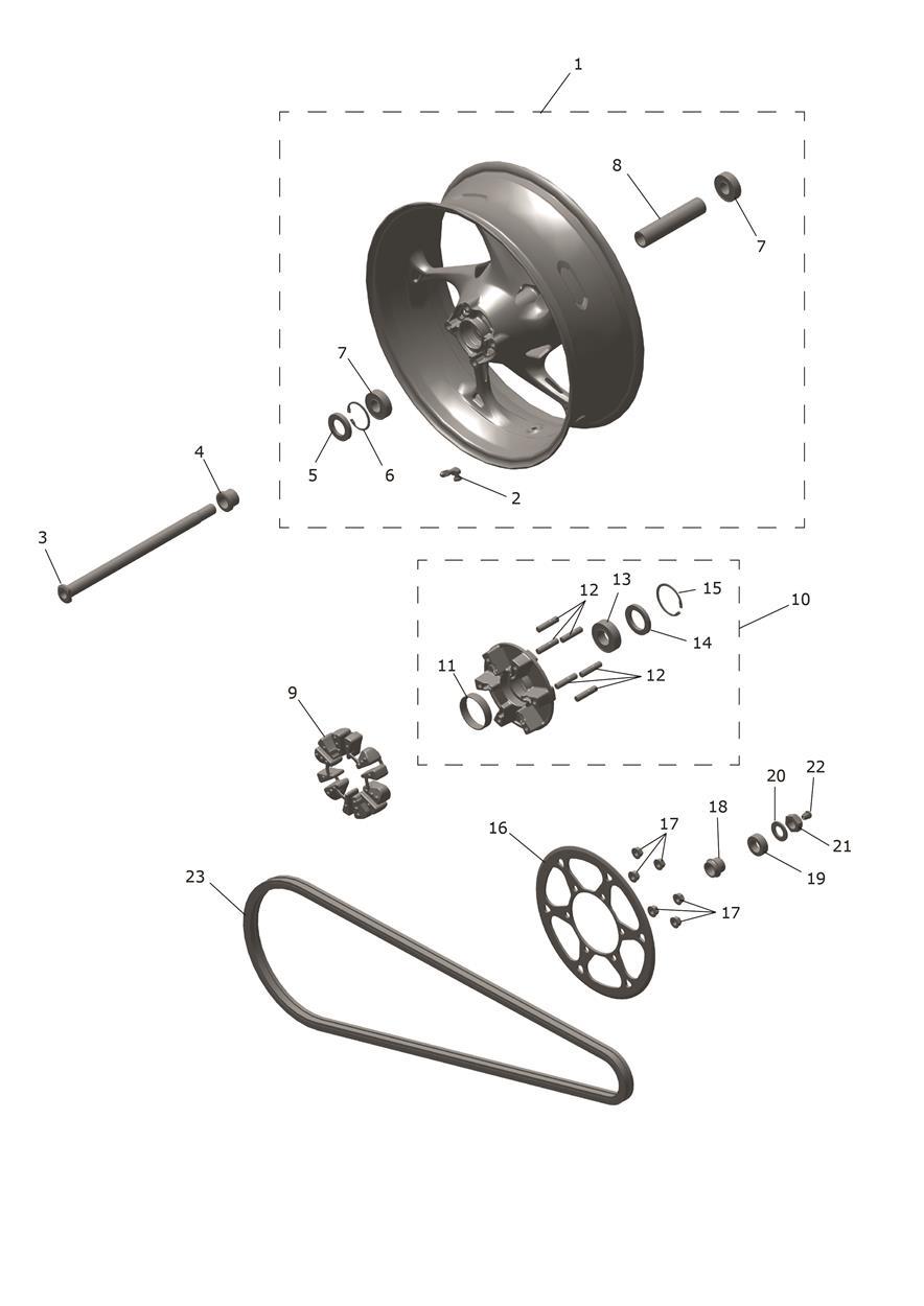Rear Wheel exploded diagram