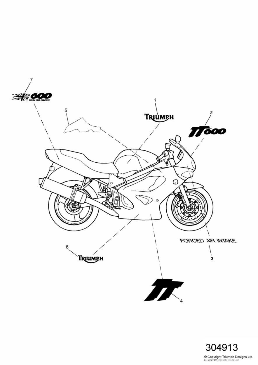 Bodywork Decals exploded diagram