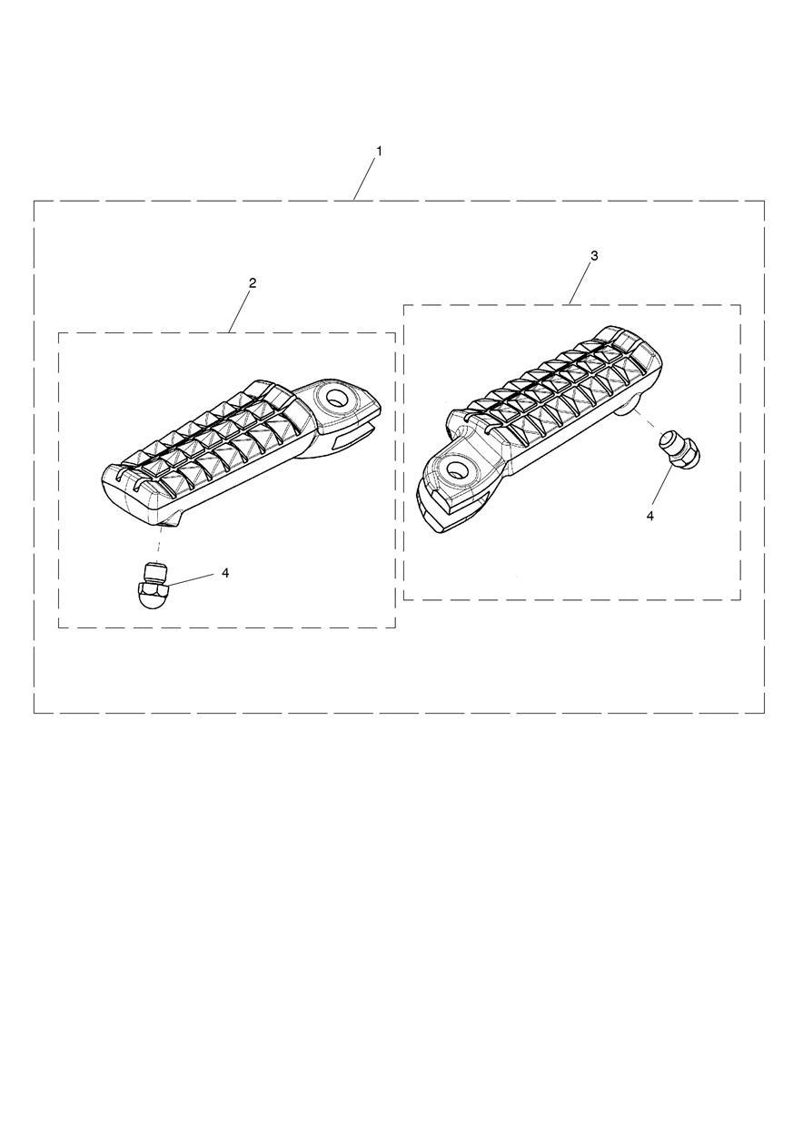 Front Footrest, Pair exploded diagram