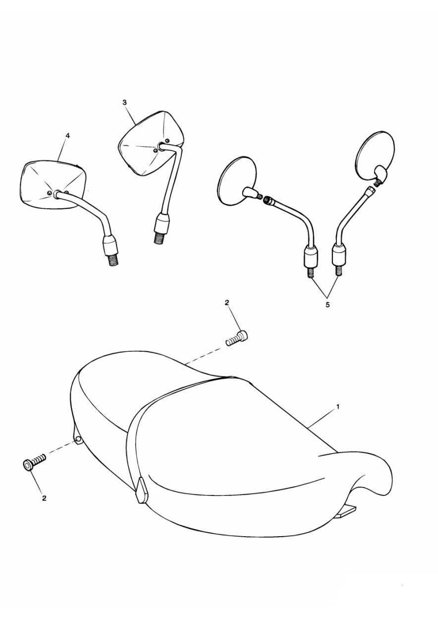 Seat/Mirrors exploded diagram