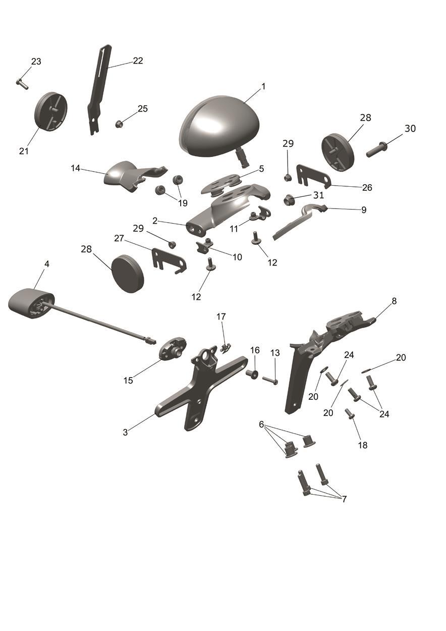 Rear Light exploded diagram