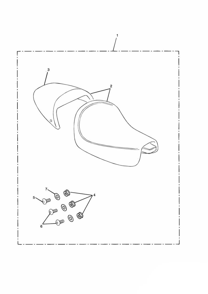 Single Seat & Cowl exploded diagram