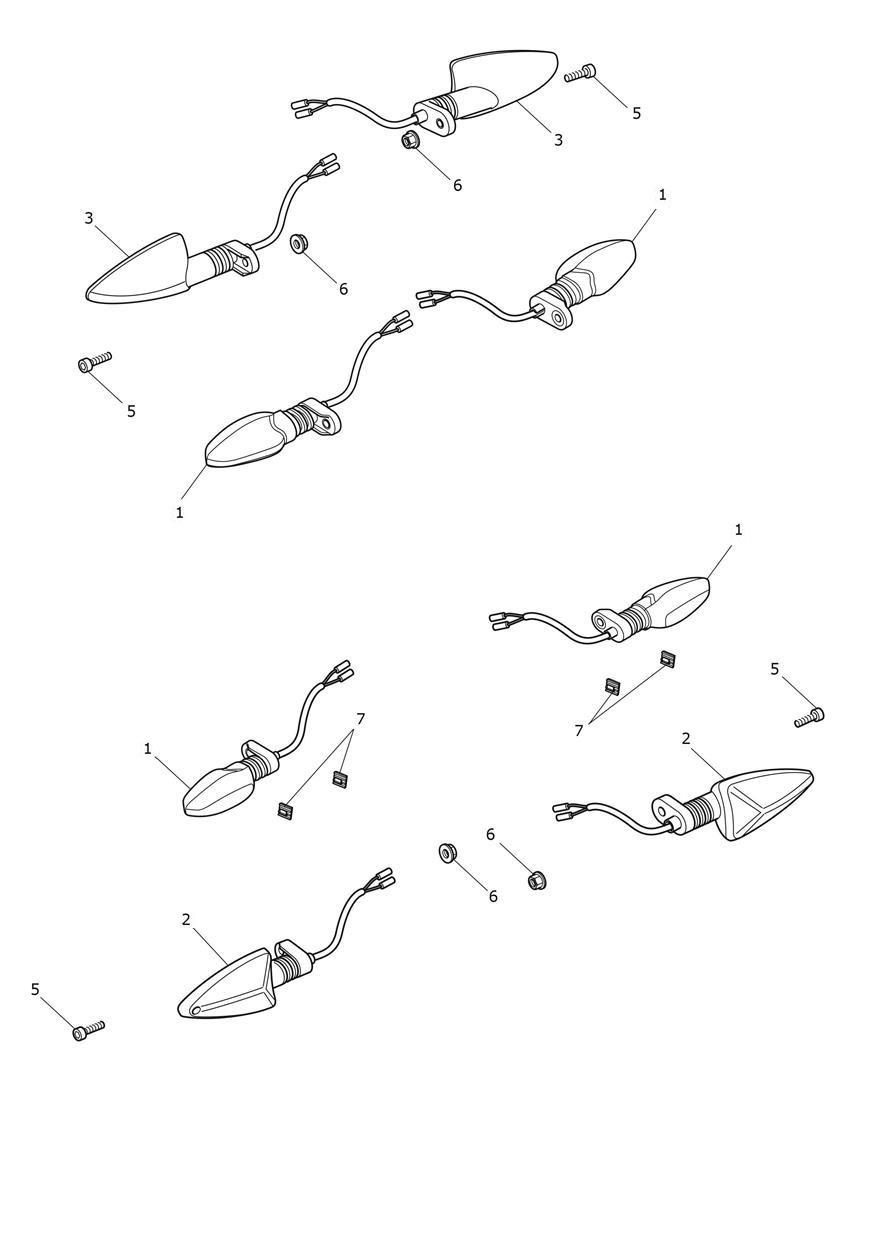 Indicators exploded diagram