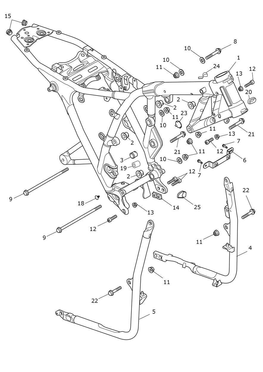 Main Frame Assembly exploded diagram