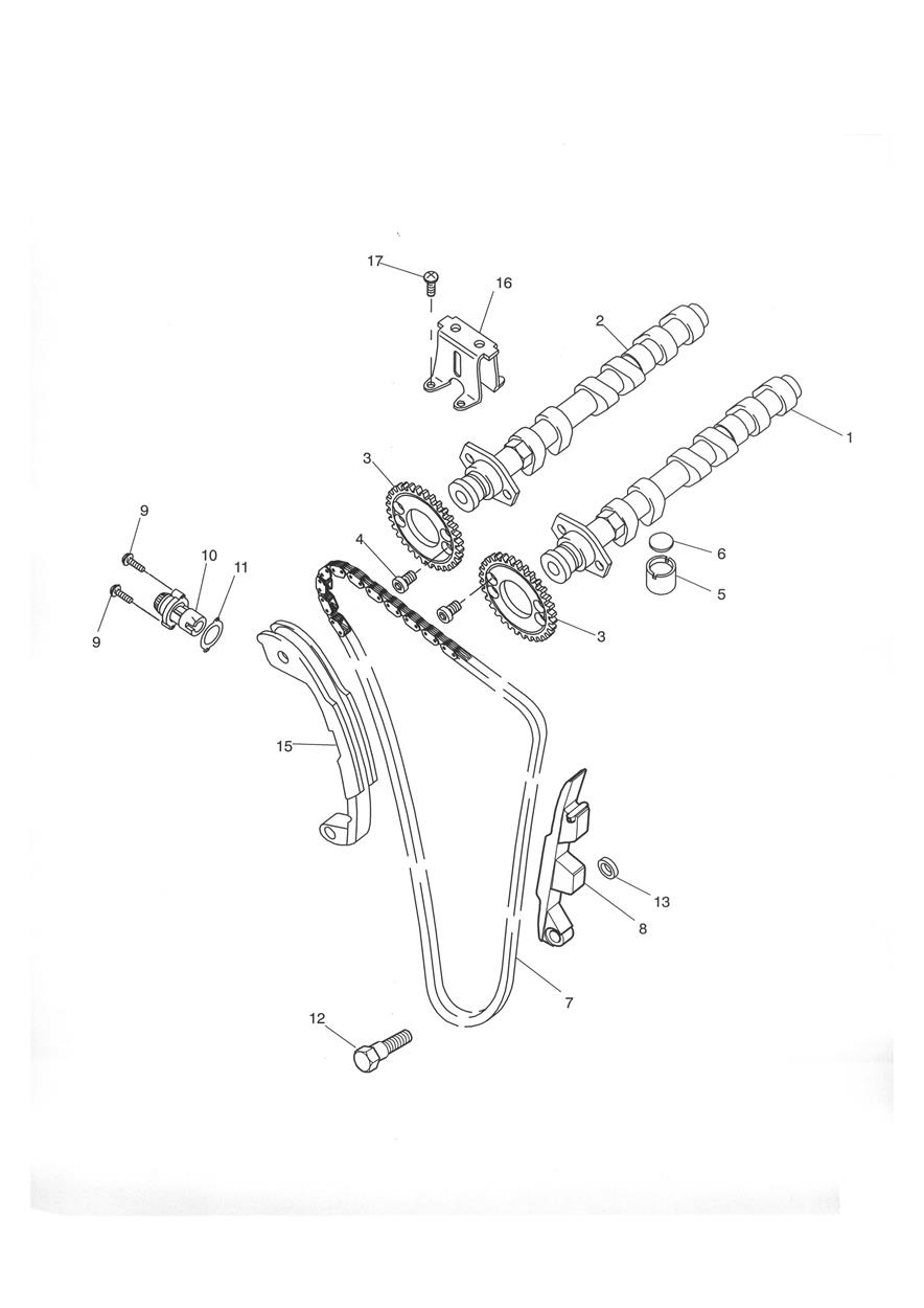 Camshaft & Camshaft Drive exploded diagram