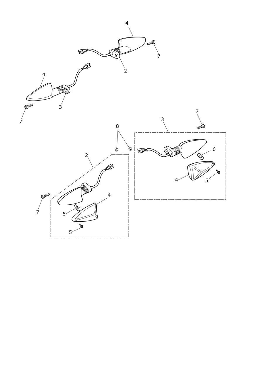 Indicators exploded diagram