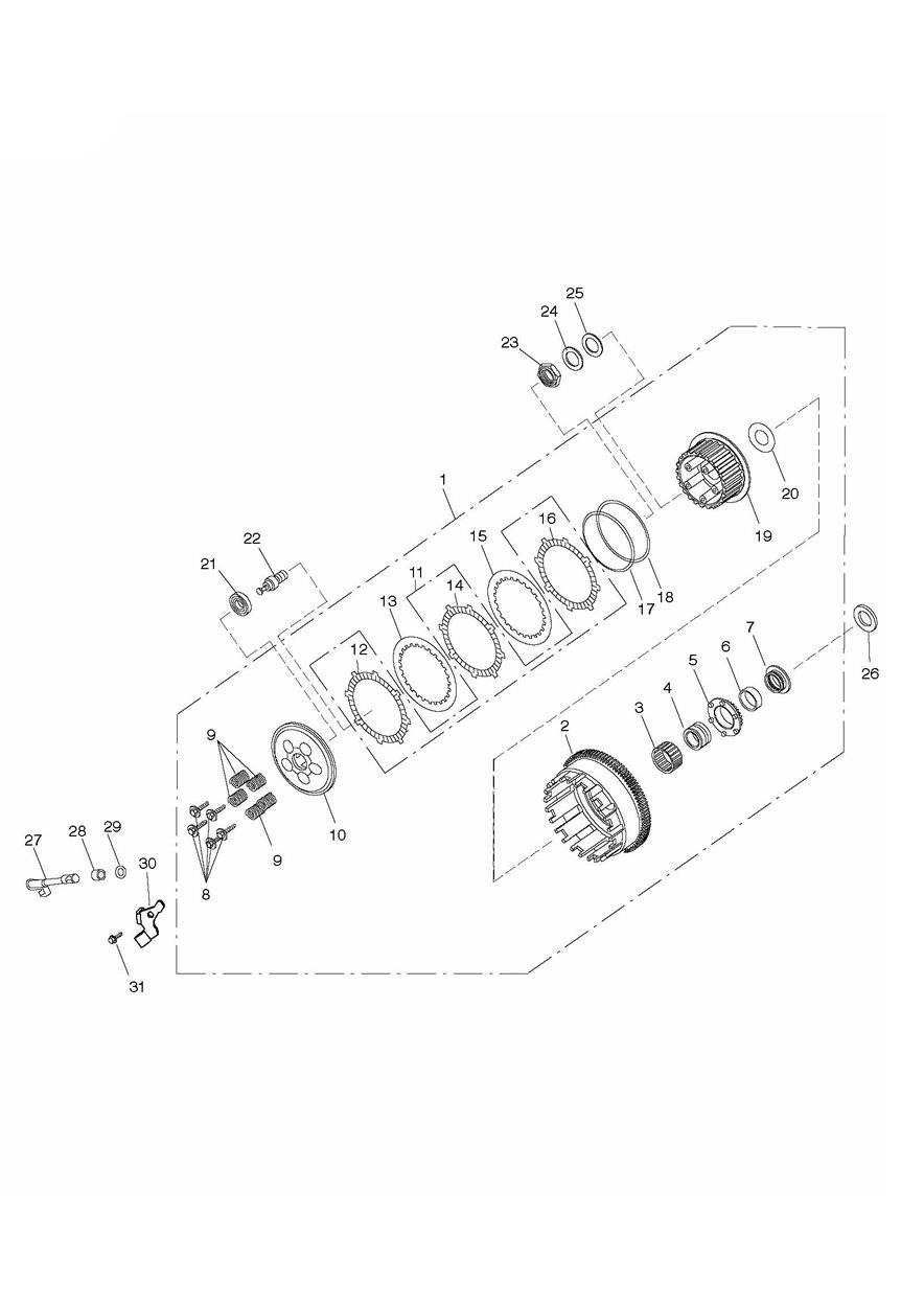 Clutch exploded diagram