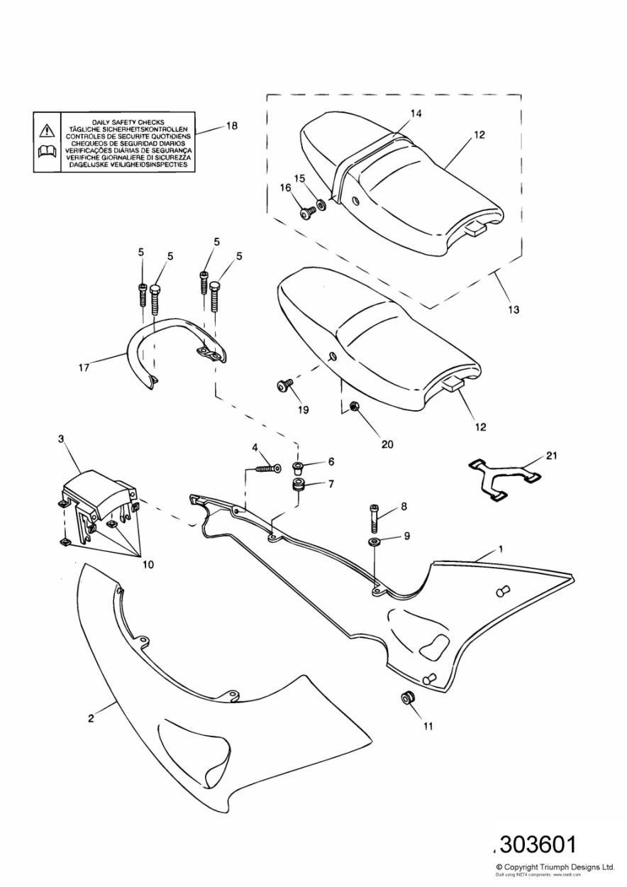 Bodywork - Side Panels exploded diagram