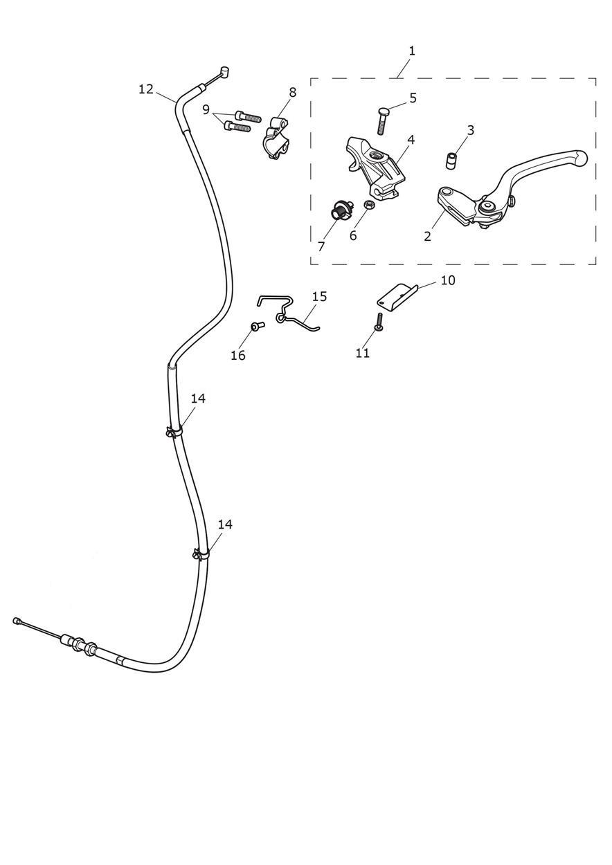 Clutch Controls exploded diagram
