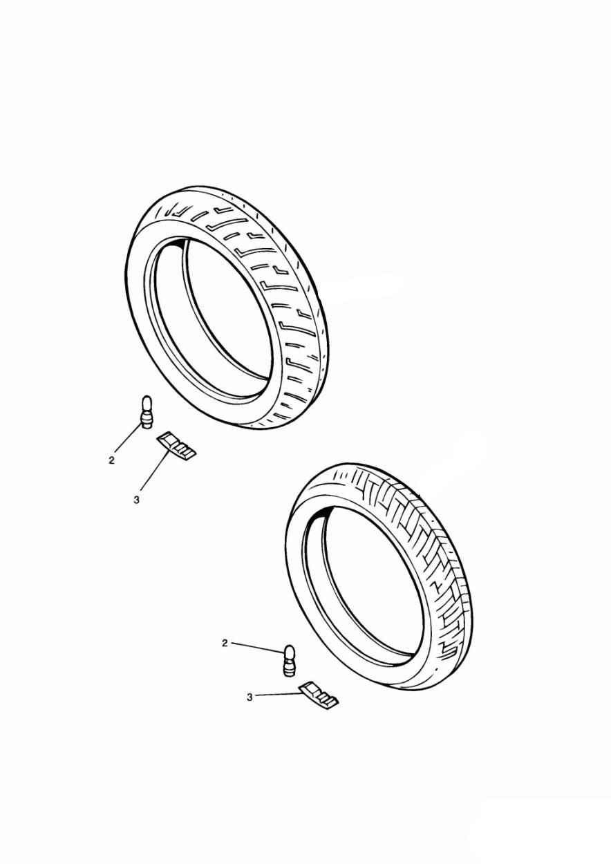 Tyres/Inner Tube Super III exploded diagram