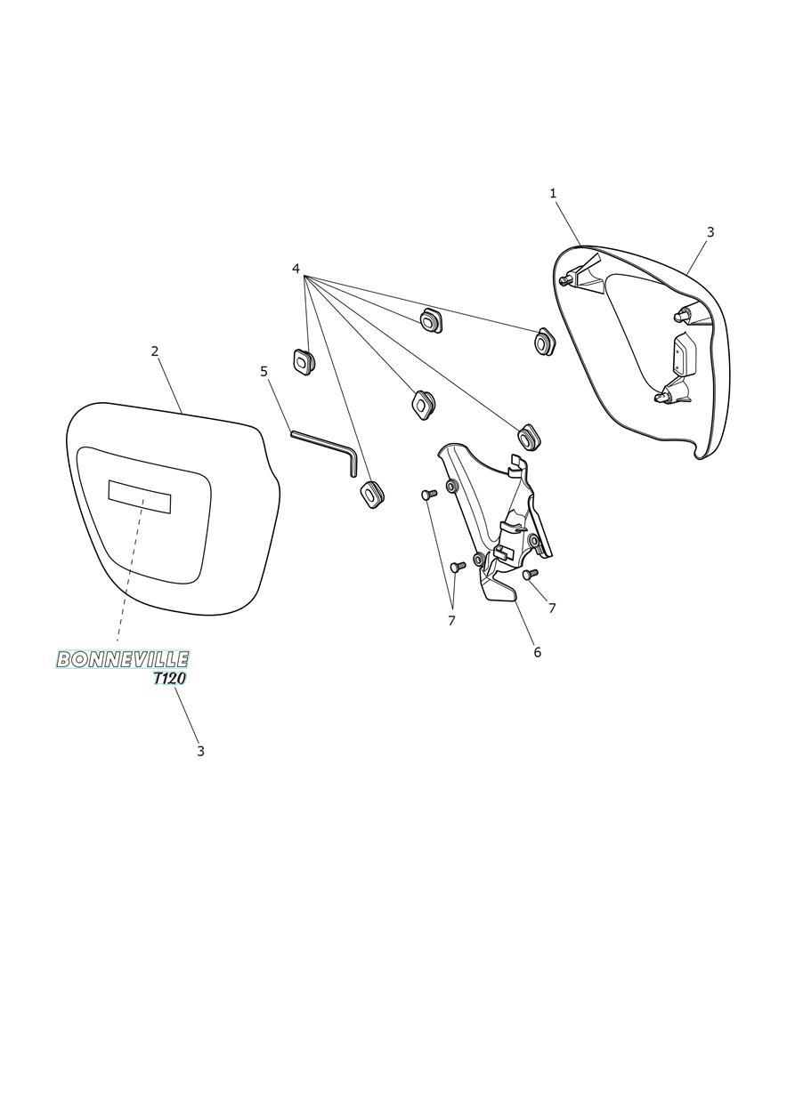 Side Fairing Panels - N/A to DGR Edition exploded diagram