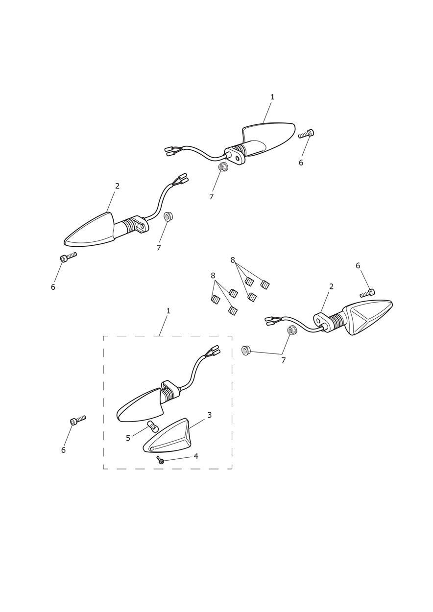 Indicators exploded diagram
