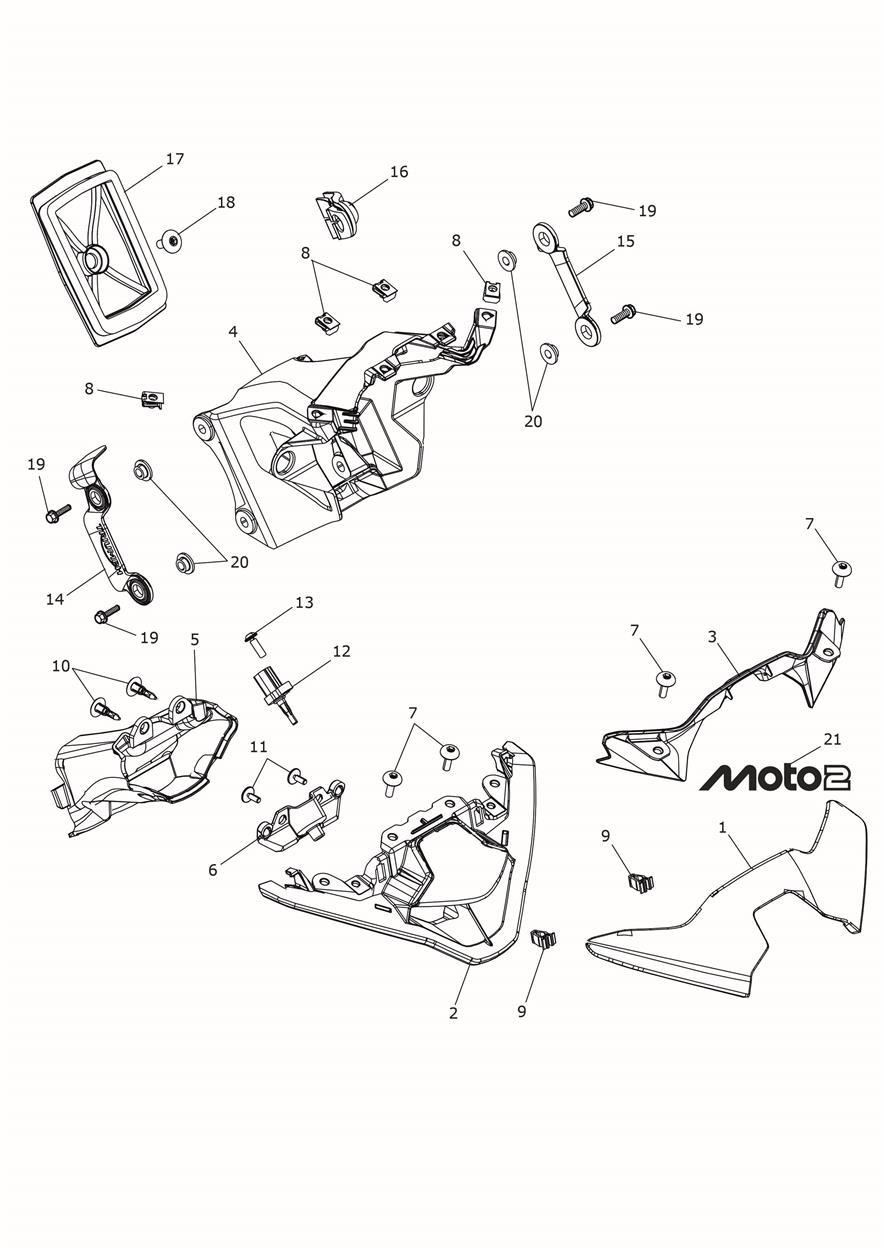 Cockpit exploded diagram