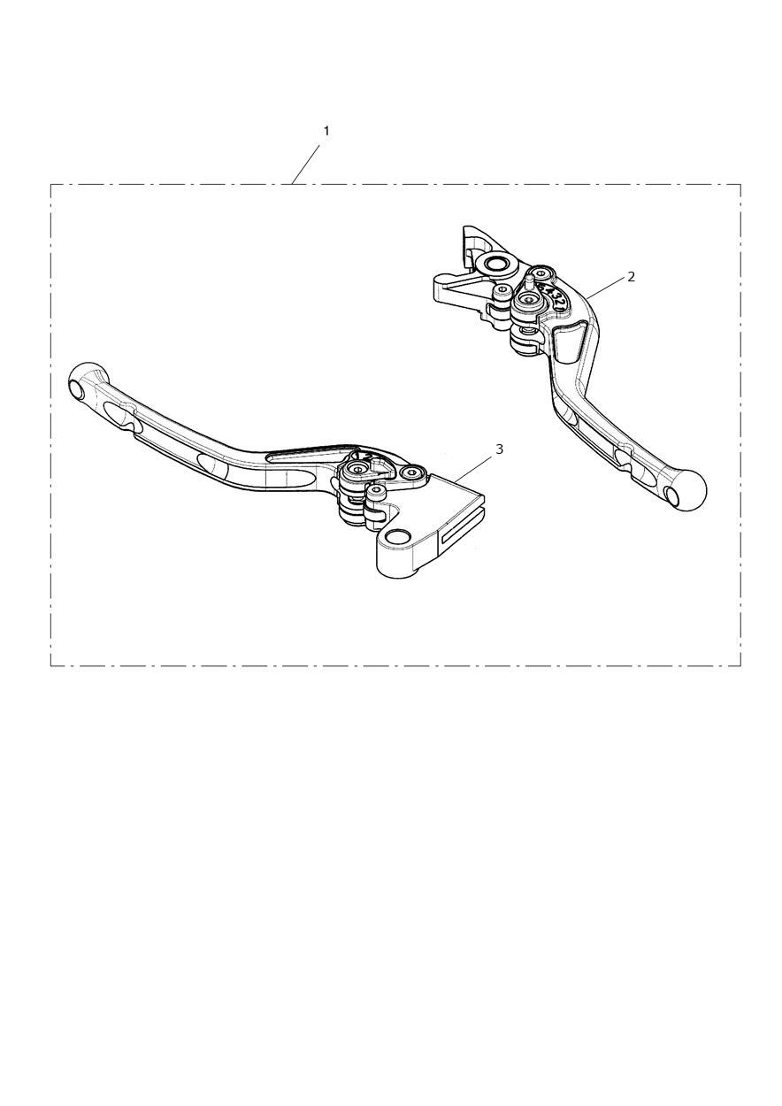 Lever Kit, Adj Standard, Long exploded diagram