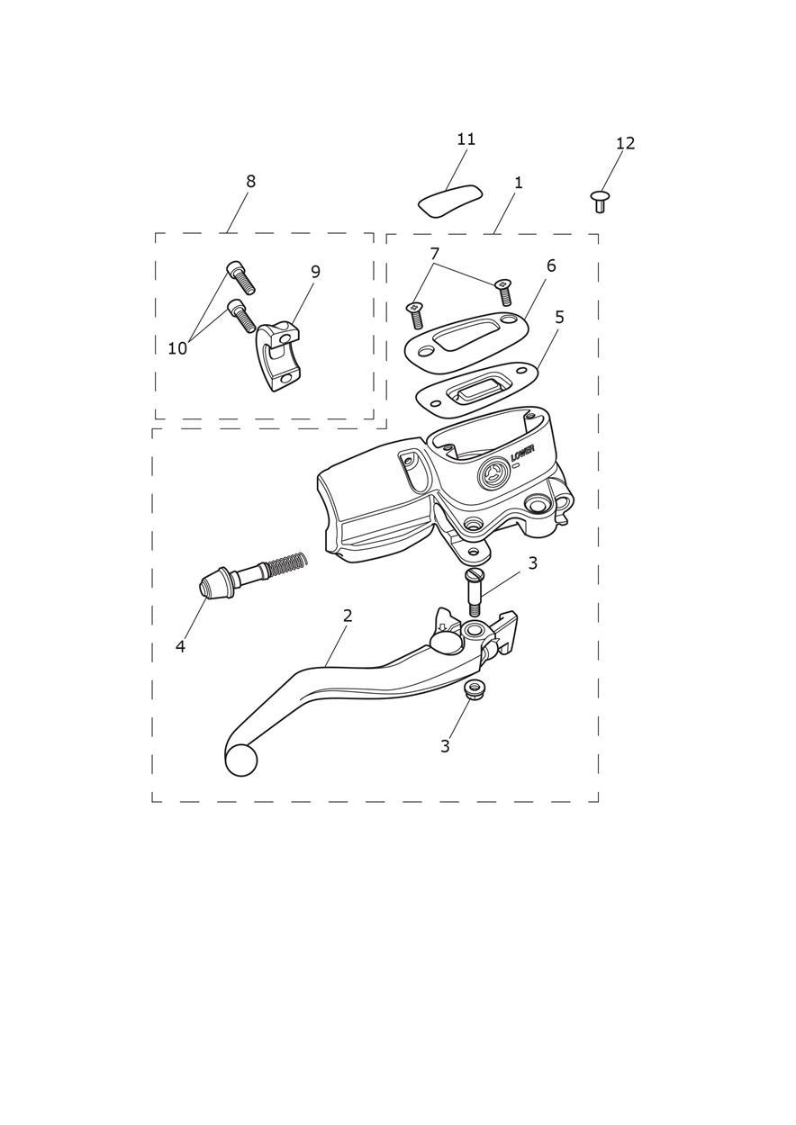 Front Master Cylinder Assy exploded diagram