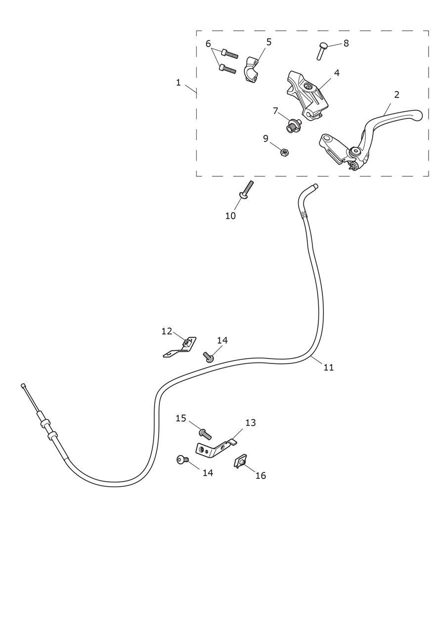 Clutch Controls exploded diagram