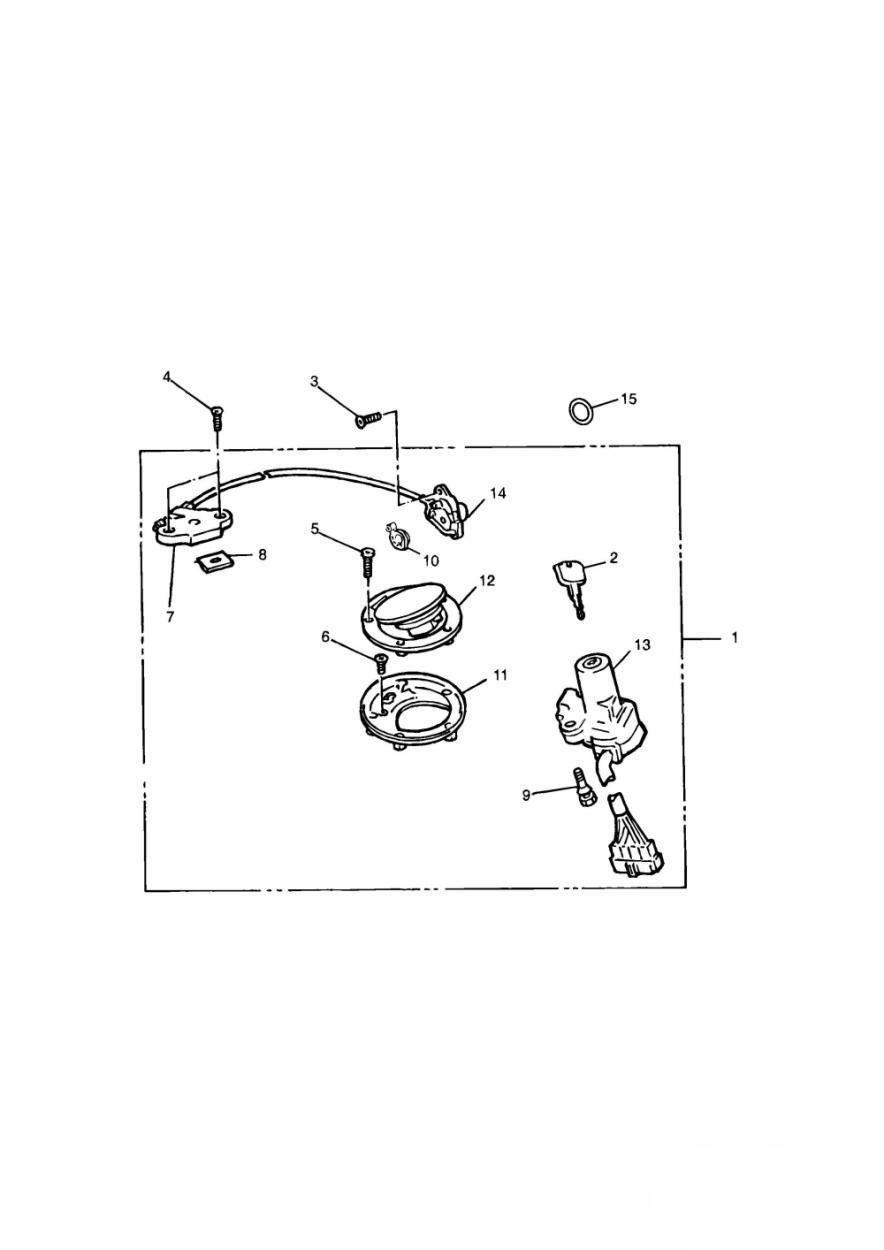 Ignition Switch/Seat Lock exploded diagram