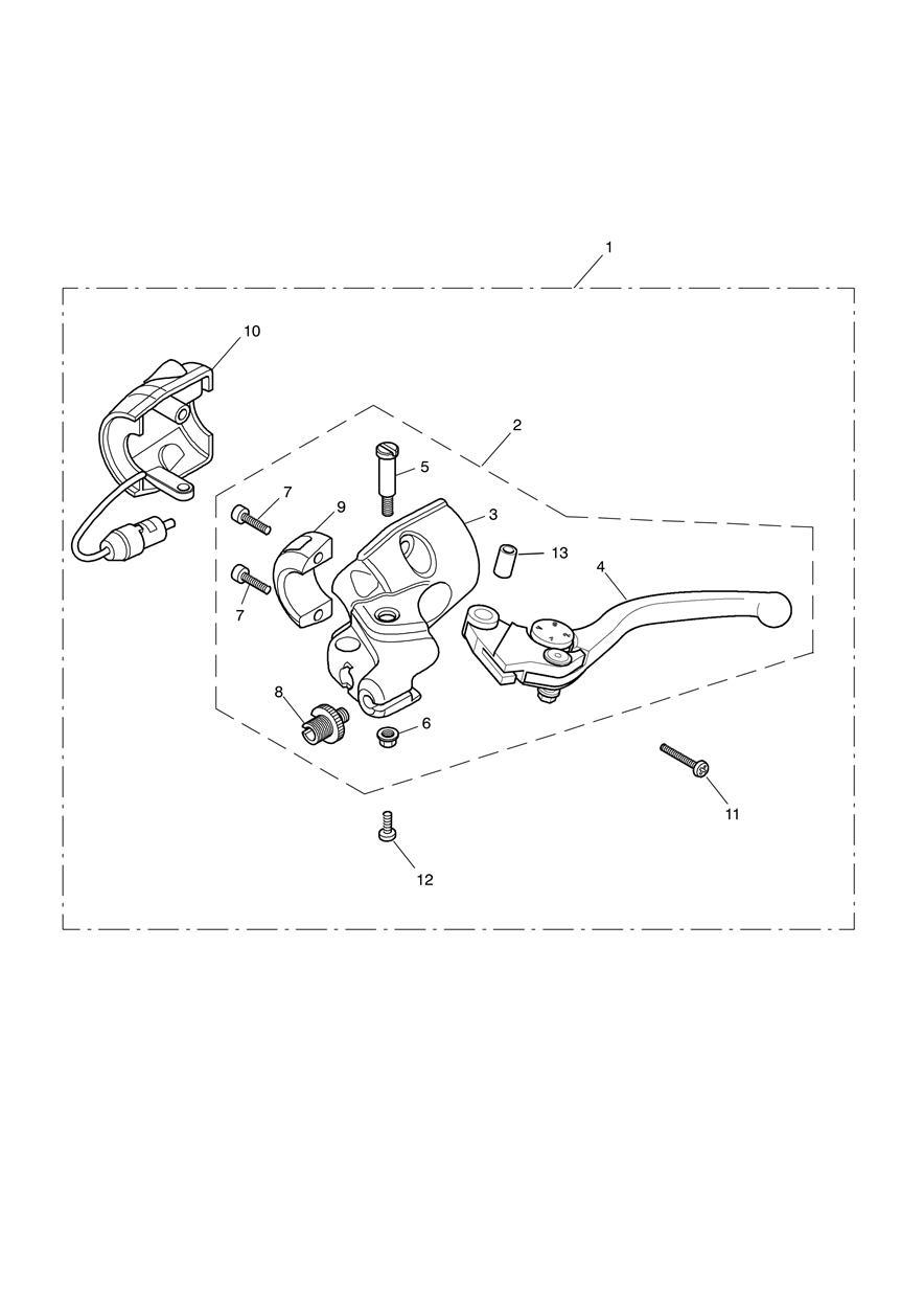 Clutch Controls & Switches exploded diagram