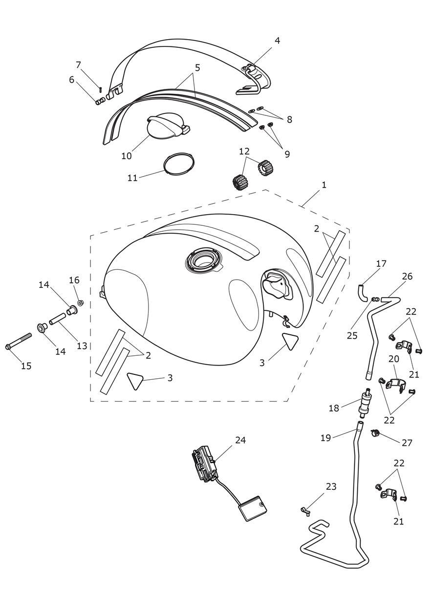 Fuel Tank exploded diagram