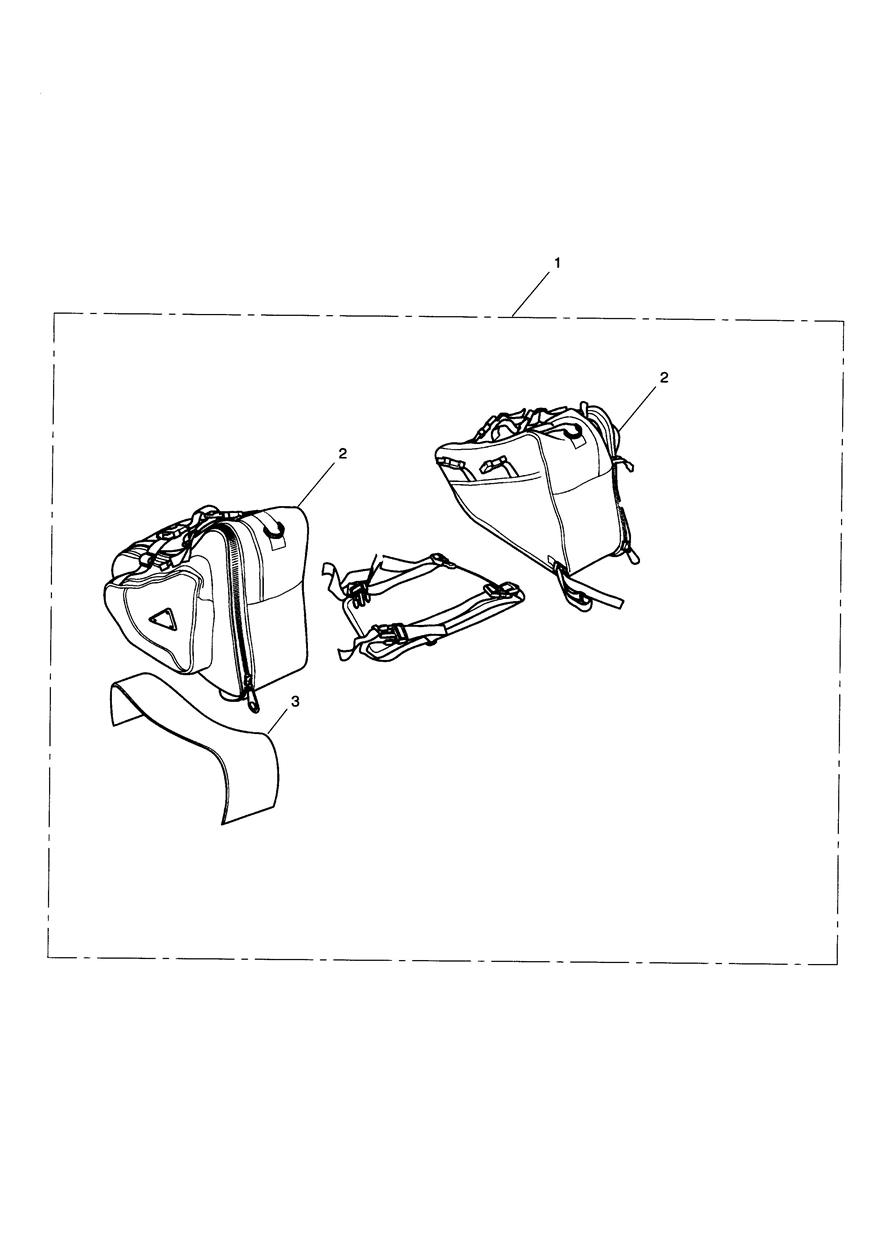 Throwover Pannier Kit exploded diagram