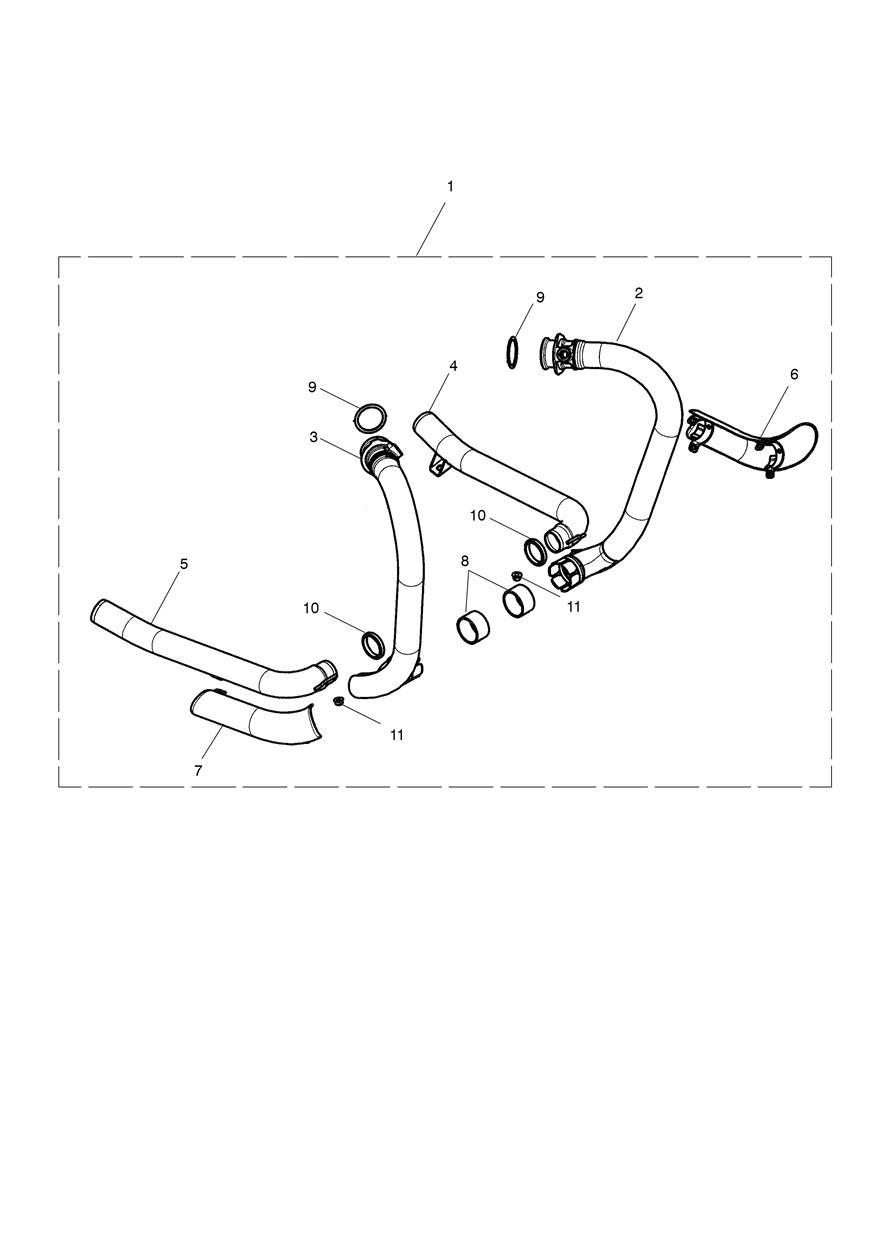 Exhaust Kit, Black exploded diagram