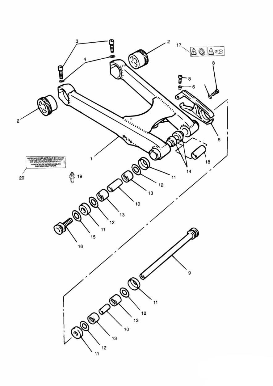Swinging Arm exploded diagram