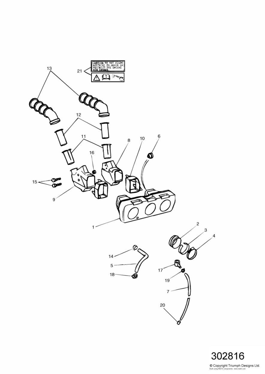 Airbox exploded diagram