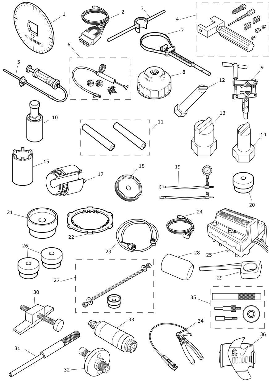 Service Tools exploded diagram