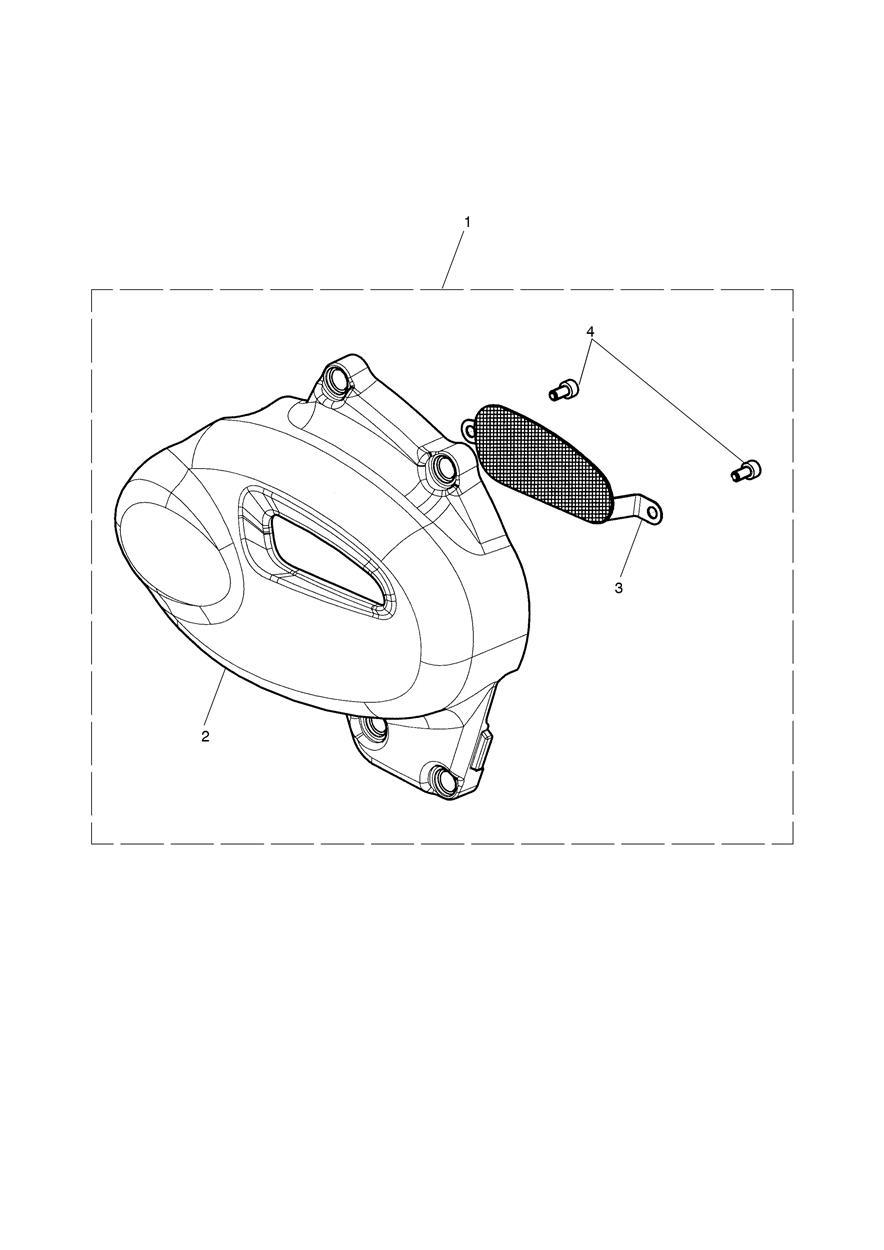 Sprocket Cover Kit, Brushed exploded diagram