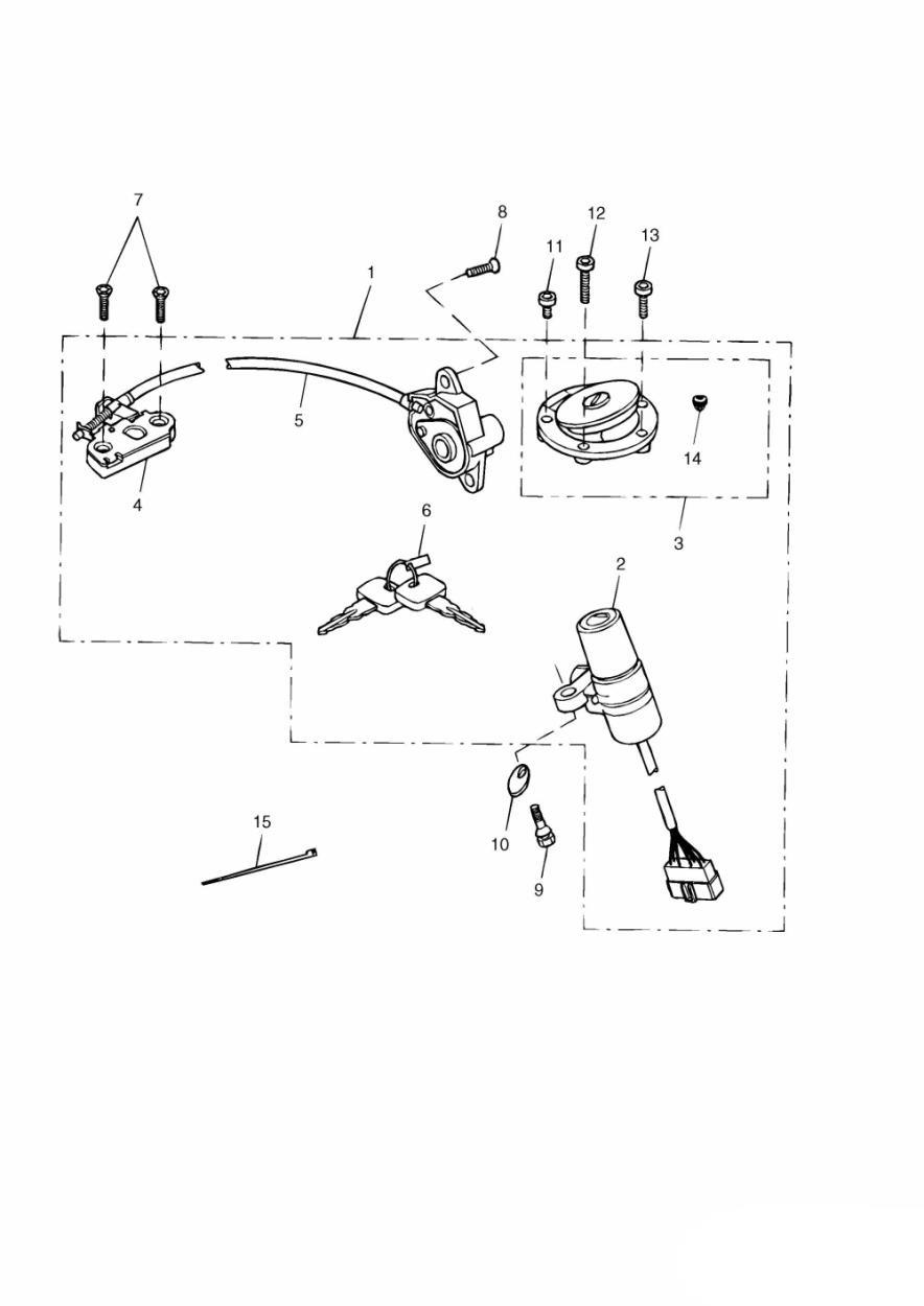 Ignition Switch & Lock Set exploded diagram