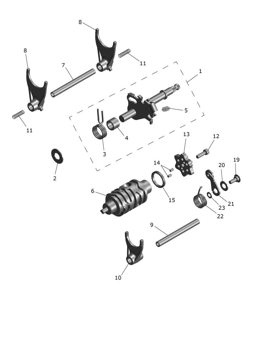 Gear Selection exploded diagram