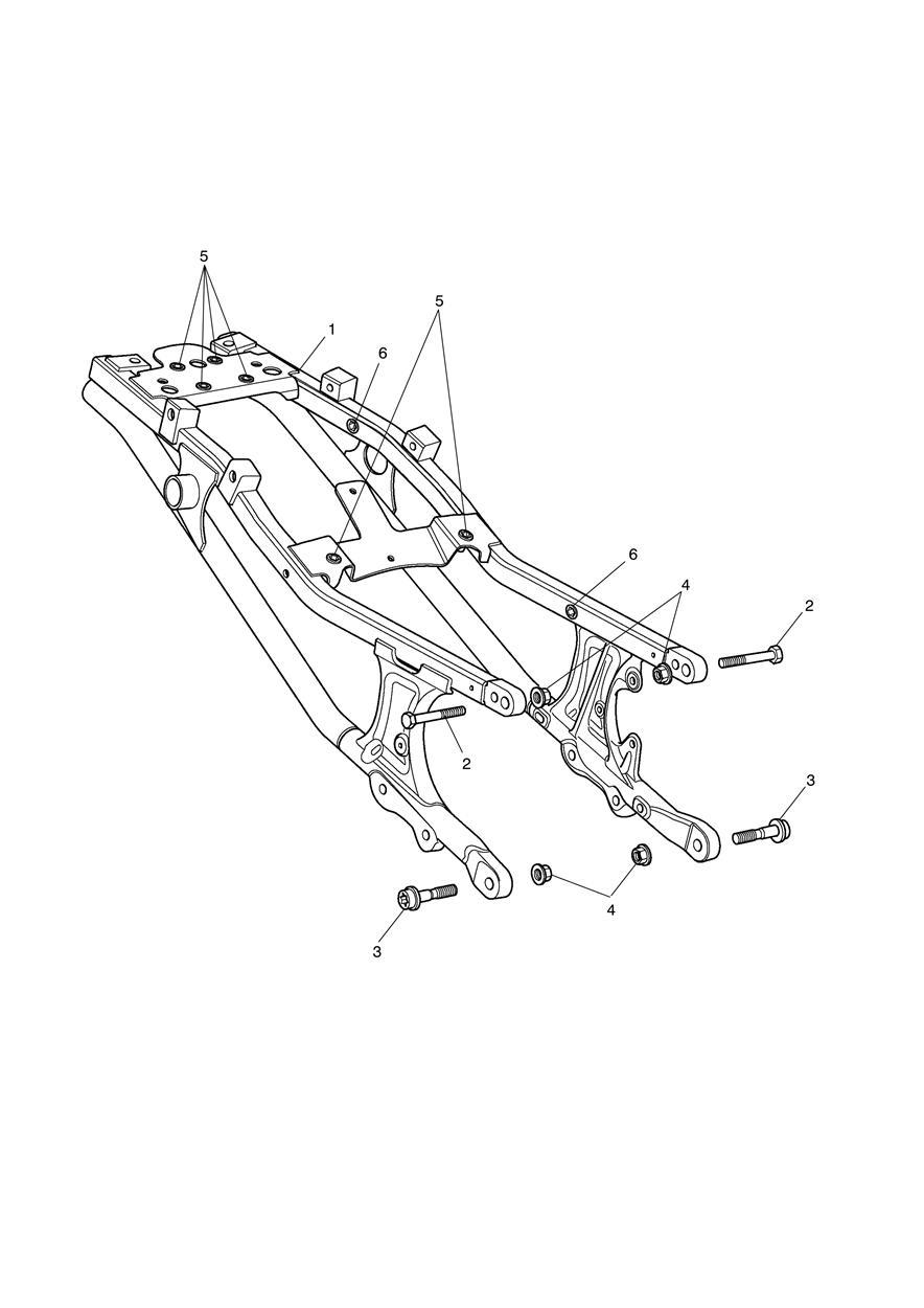 Rear Sub-Frame & Fittings exploded diagram