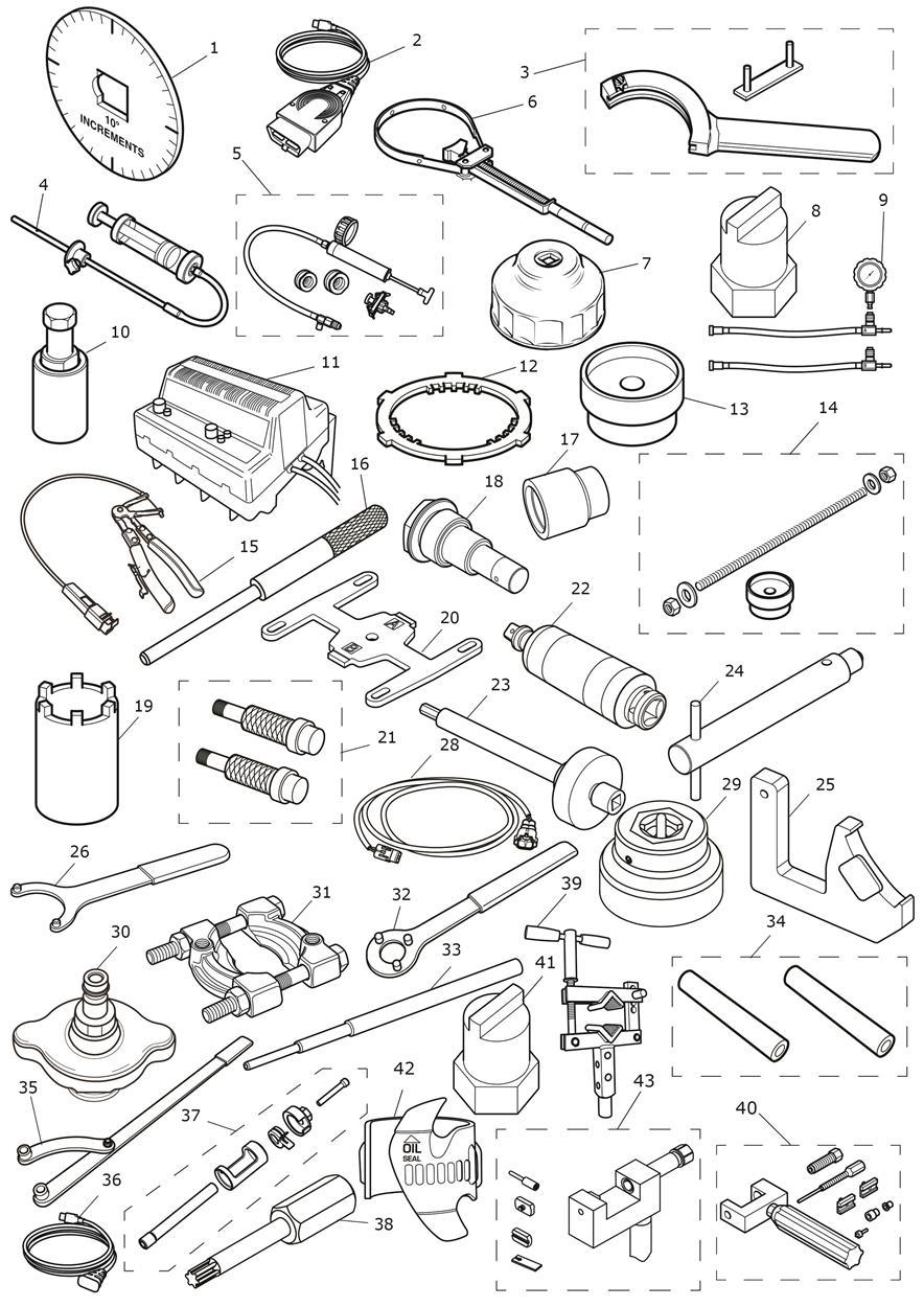 Service Tools exploded diagram