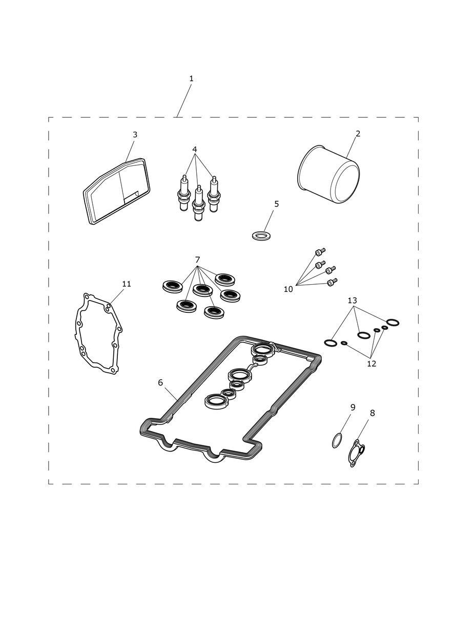 Engine Service Kit exploded diagram