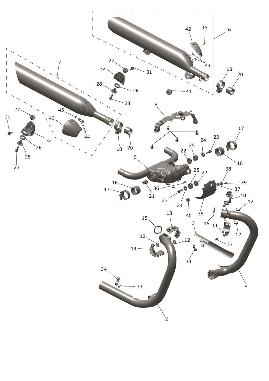 Exhaust System exploded diagram
