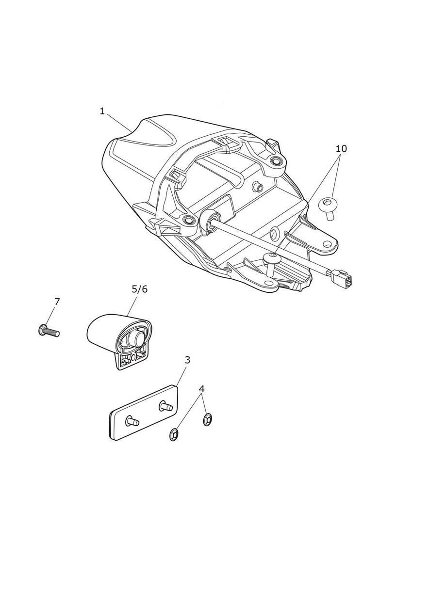 Rear Light - Street Triple Rx Only exploded diagram