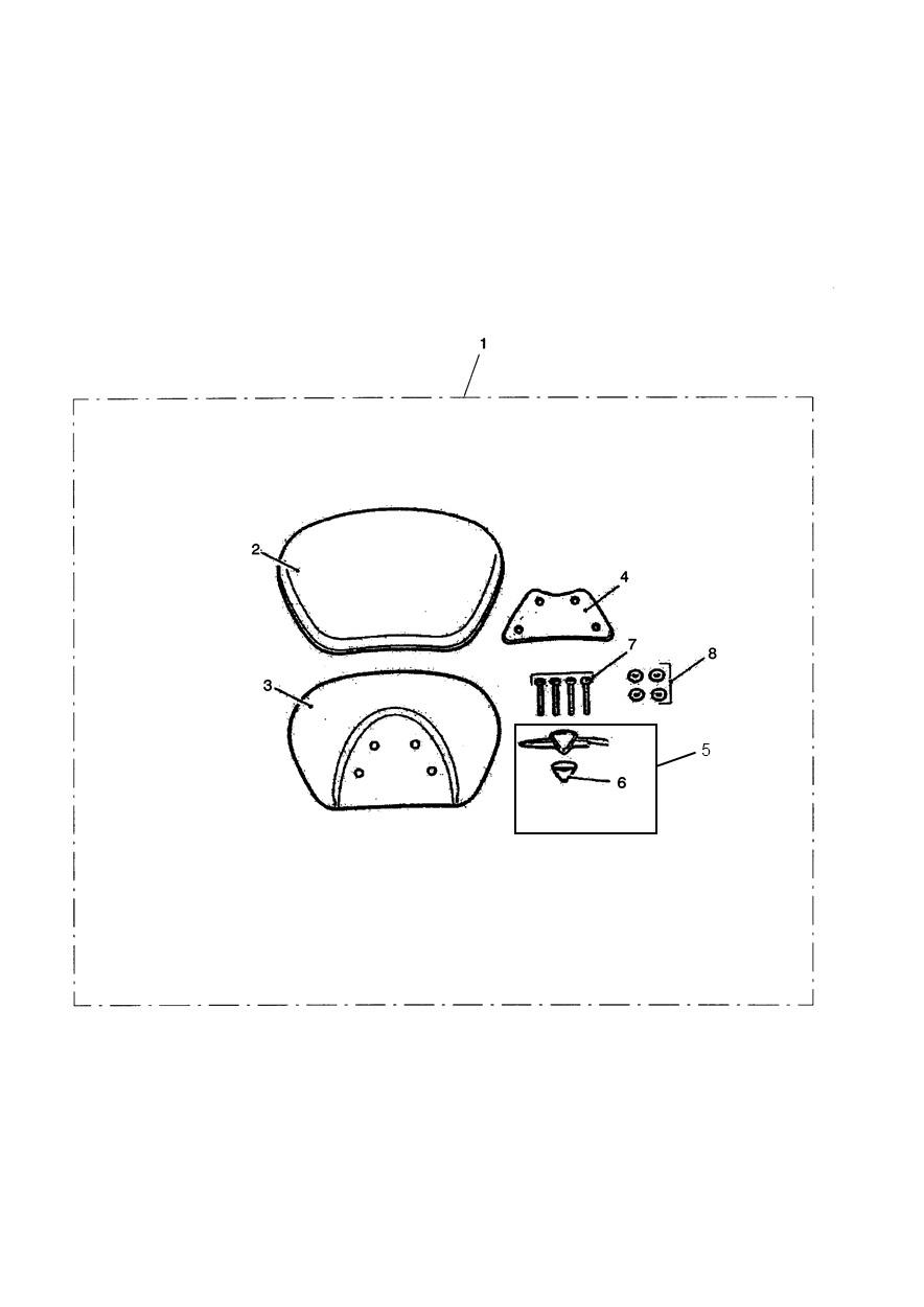 Longhaul Backrest Pad, Passenger exploded diagram