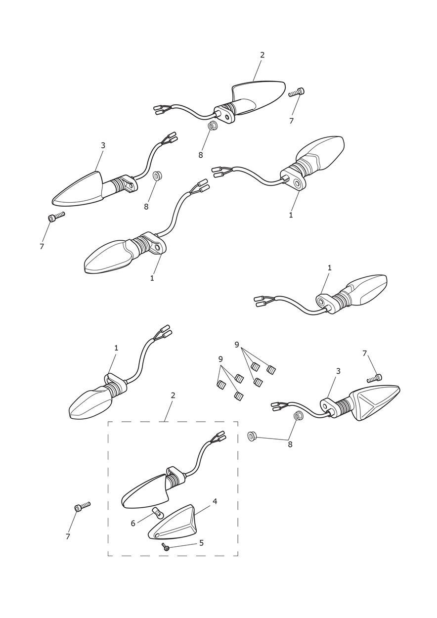 Indicators exploded diagram