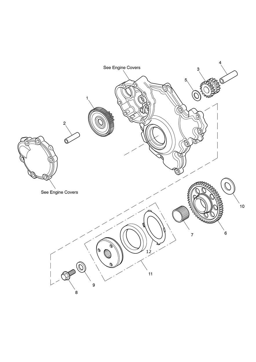Starter Drive Gears exploded diagram