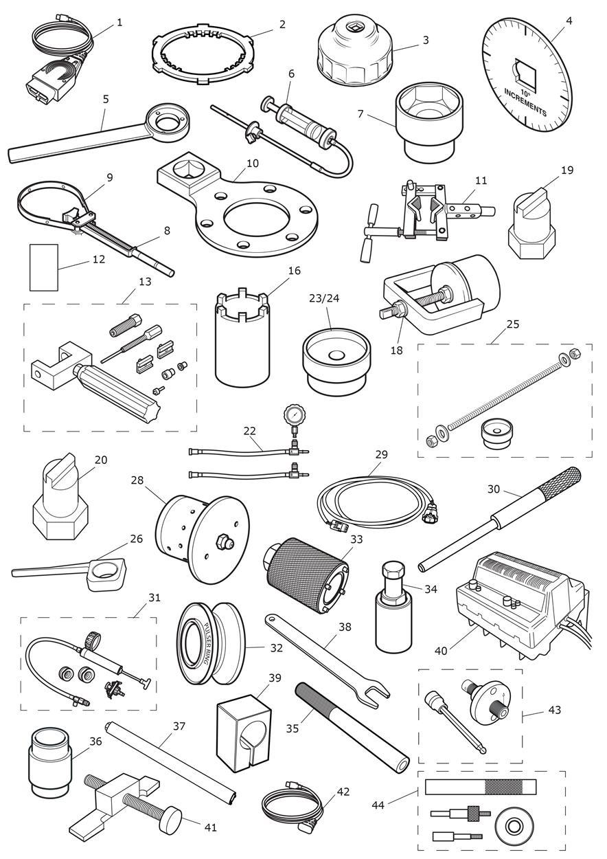Service Tools exploded diagram