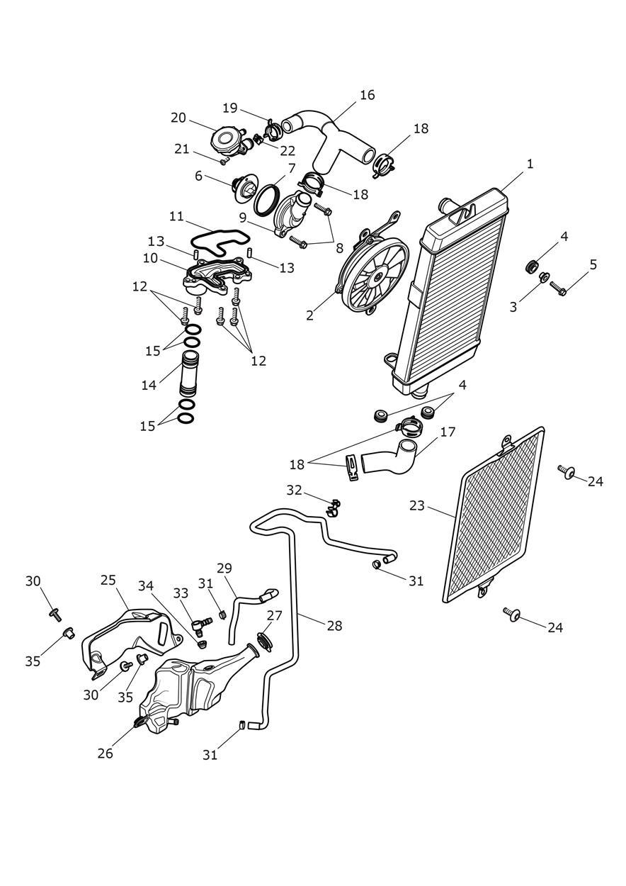 Cooling System exploded diagram