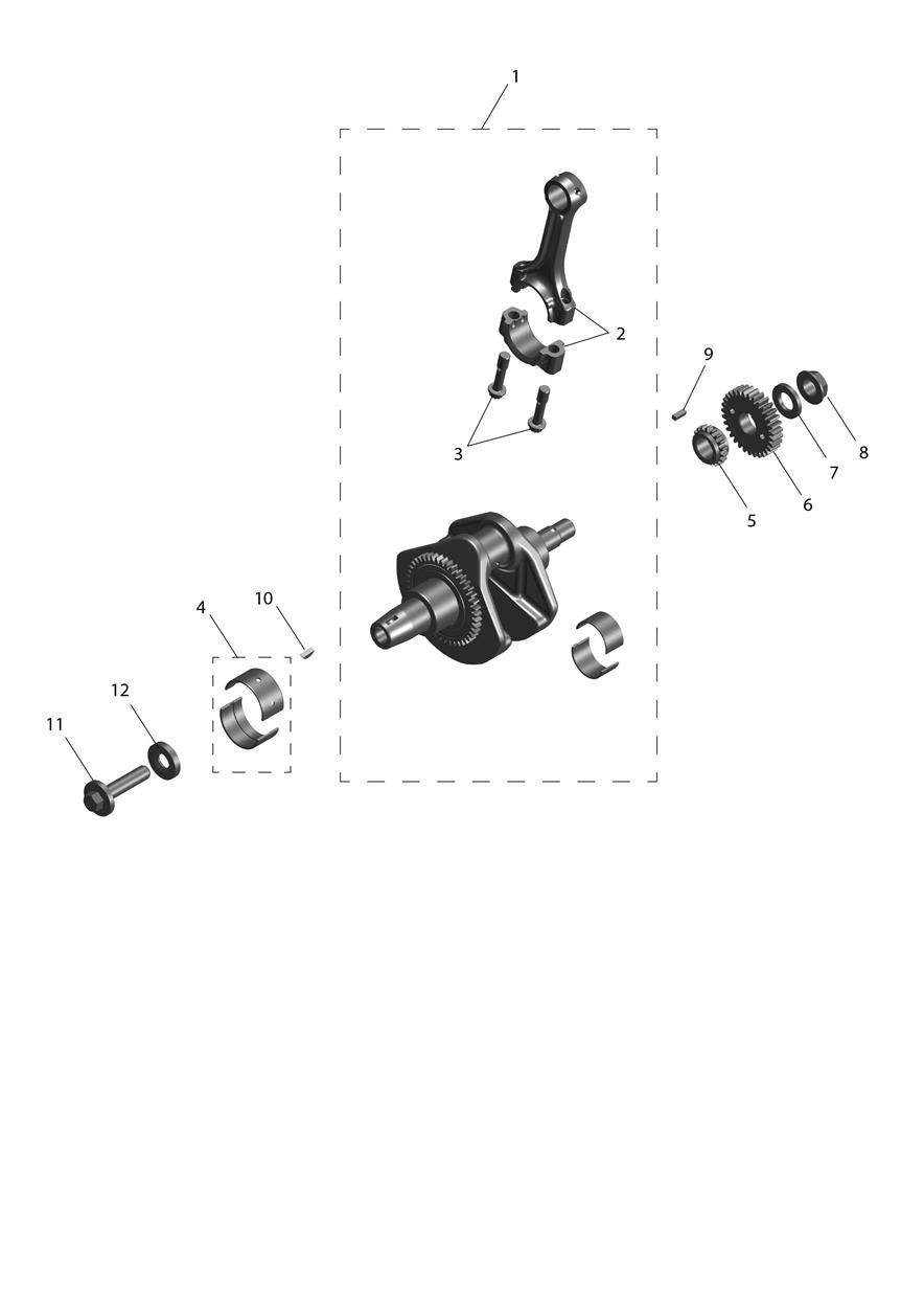 Crankshaft & Conrod exploded diagram