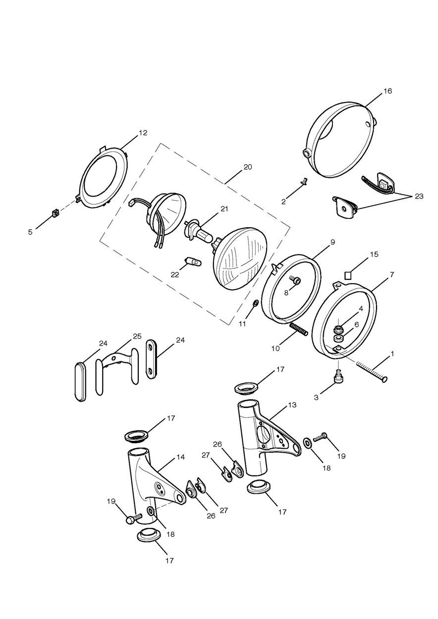 Headlight Assembly exploded diagram